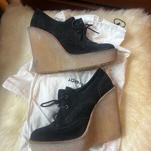 Pierre Hardy Black Wedge Shoes